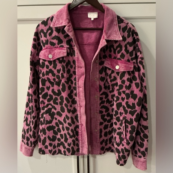 Entro Corduroy Animal Print Jacket Sz M NWOT - Picture 3 of 11